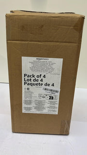 Amazon Basics Toilet Bowl Brushes and Holder Set with No-Slip Grip (4-PACK)