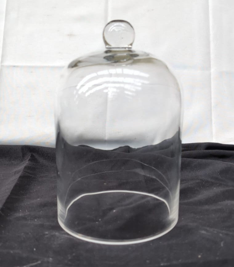 Stonebriar 8.5 Inch Clear Glass Dome Cloche(SCRATCH ON GLASS)