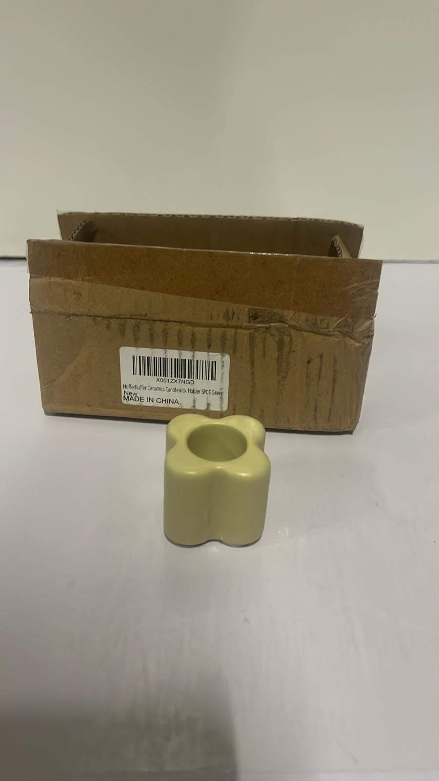 HofferRuffer Candle Holders Set of 3 Ceramic Candlestick Holders