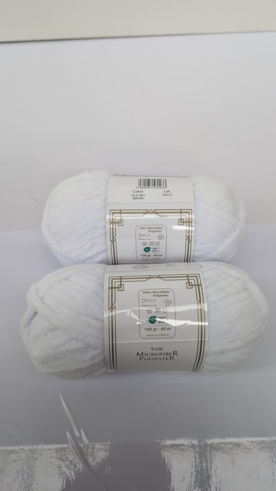 Utopia Crafts Cuddle Chunky Chenille Yarn 100g – White, Soft & Fluffy (New)