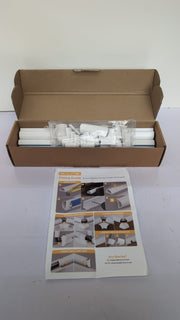 D-Line White Mini Trunking Kit, 400cm SelfAdhesive Wire Hider, Cable Management