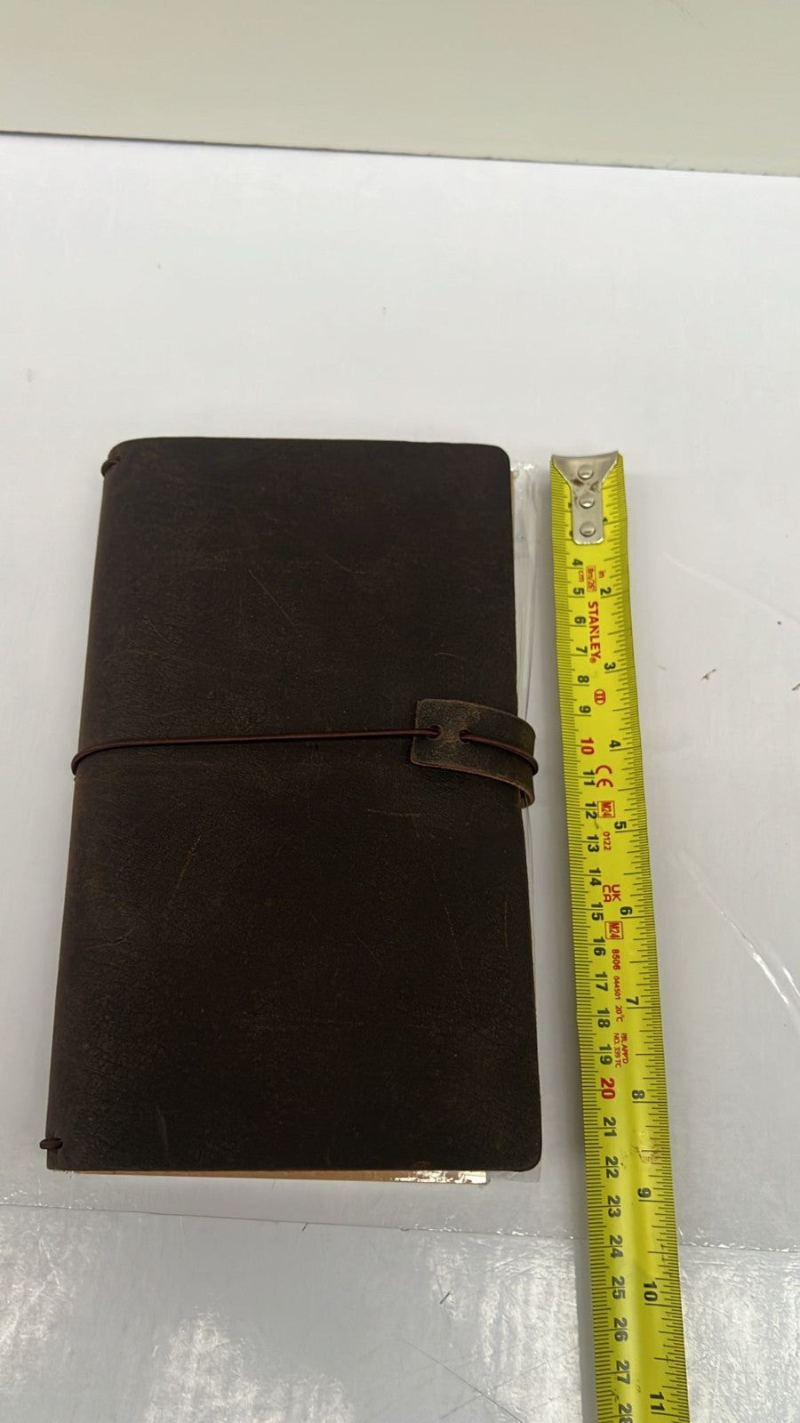 Leather Vintage Notebook with Elastic Closure and Card Pockets