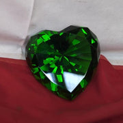 Emerald Crystal Diamonds Paper Weights with Gift Box,80mm Chaos Heart Shape Real