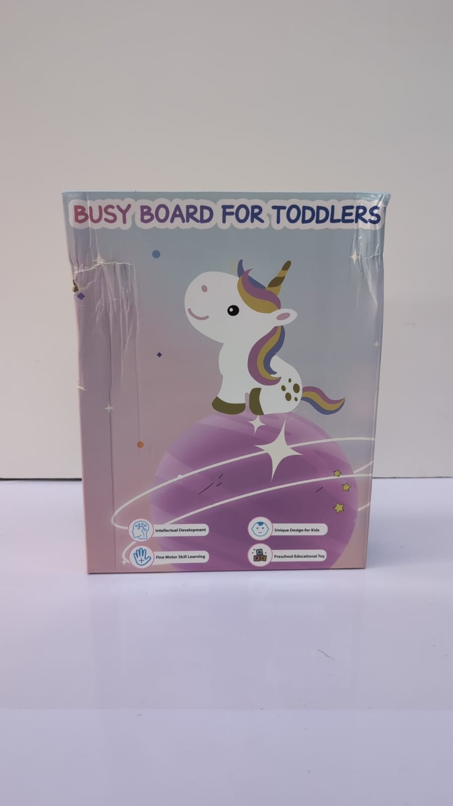 Baby Busy Board for Toddlers, Montessori Toy for 1-3 Year Old, Fine Motor Skills