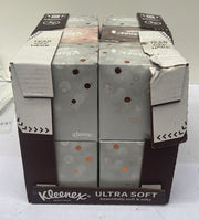 Kleenex Ultra Soft Facial Tissues, Tissues Box Multipack,12 Cubes (BOX DAMAGED)