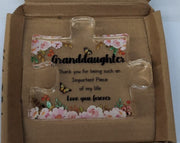 Granddaughter Gifts For Girls - Acrylic Puzzle Block Gifts