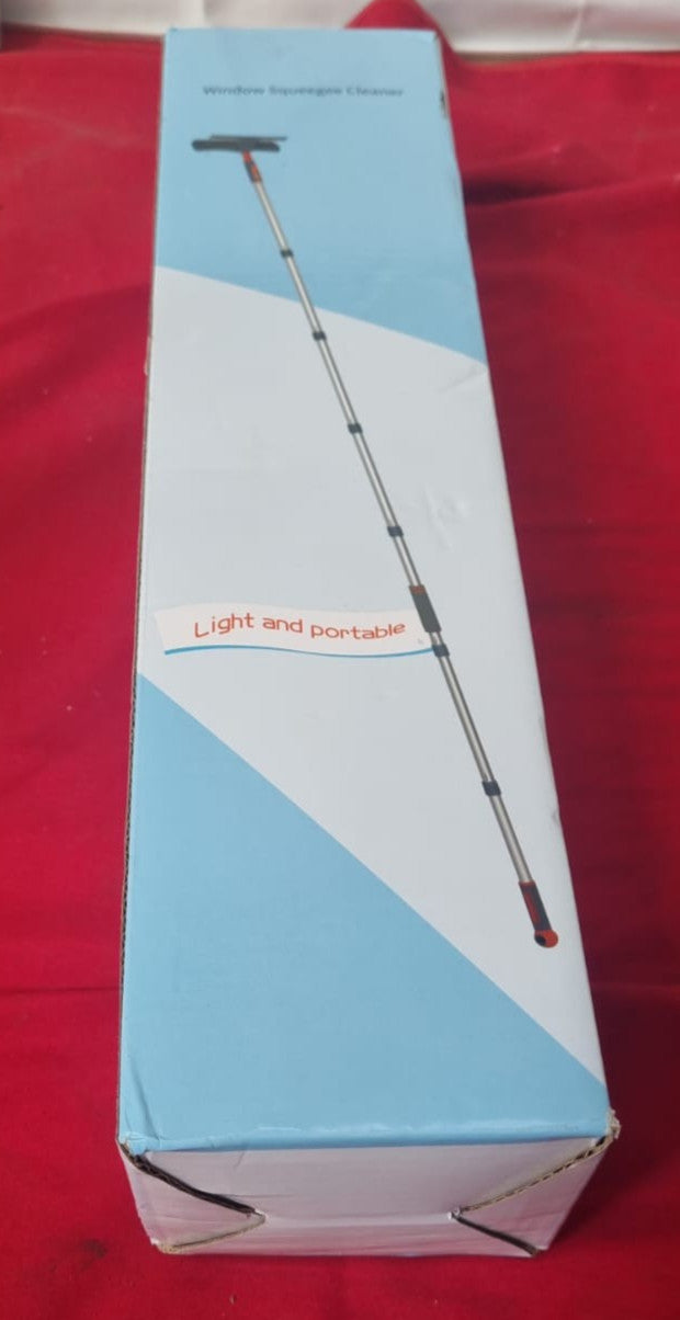 Window Squeegee Cleaning Tool with Long Handle, Streak-Free Blade Machine