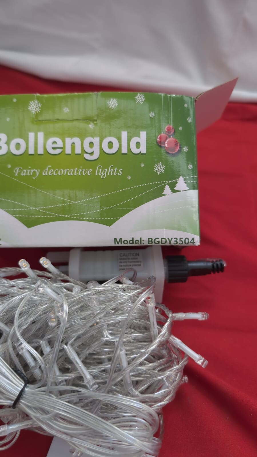 Plug in Fairy Lights, 22m 220 LED Christmas Sting Lights Mains (box damaged)