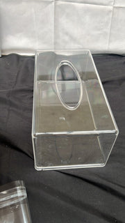 Facial Tissue Dispenser Box Cover, Rectangle Acrylic Tissue Box 10.2x5.5X4.3 Inc