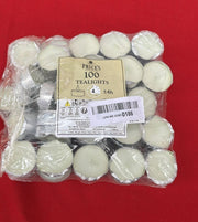 Price's Tea Lights 100 Pack - Unscented Long Burning Tealight Candles for Home,