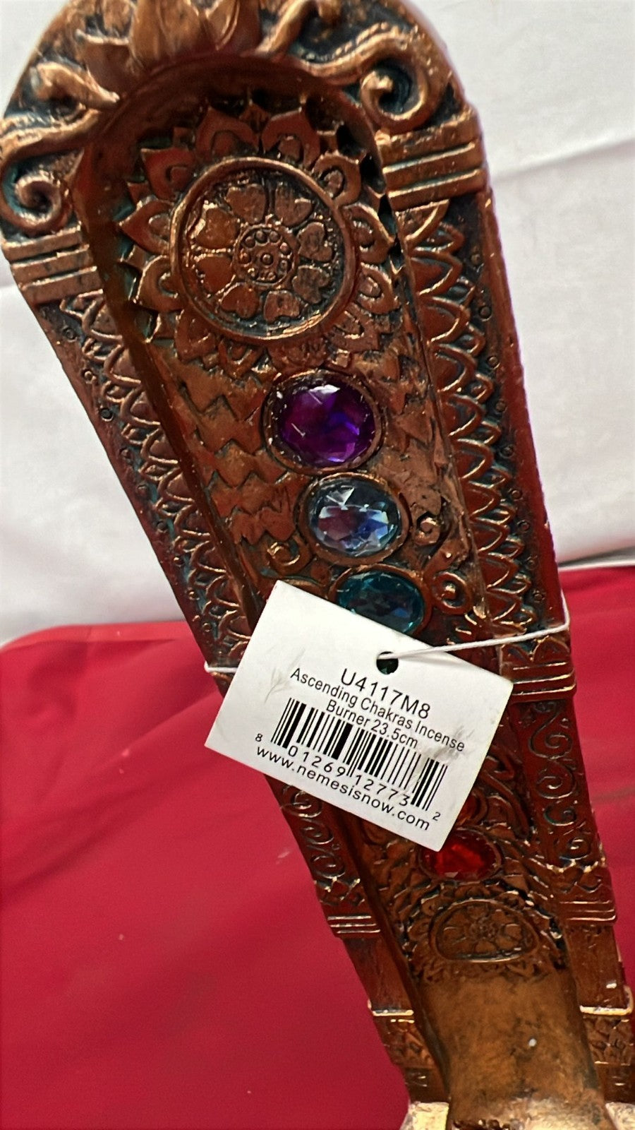 Nemesis Now Ascending Chakras Incense Burner 23.5cm, Bronze (BOX DAMAGED)
