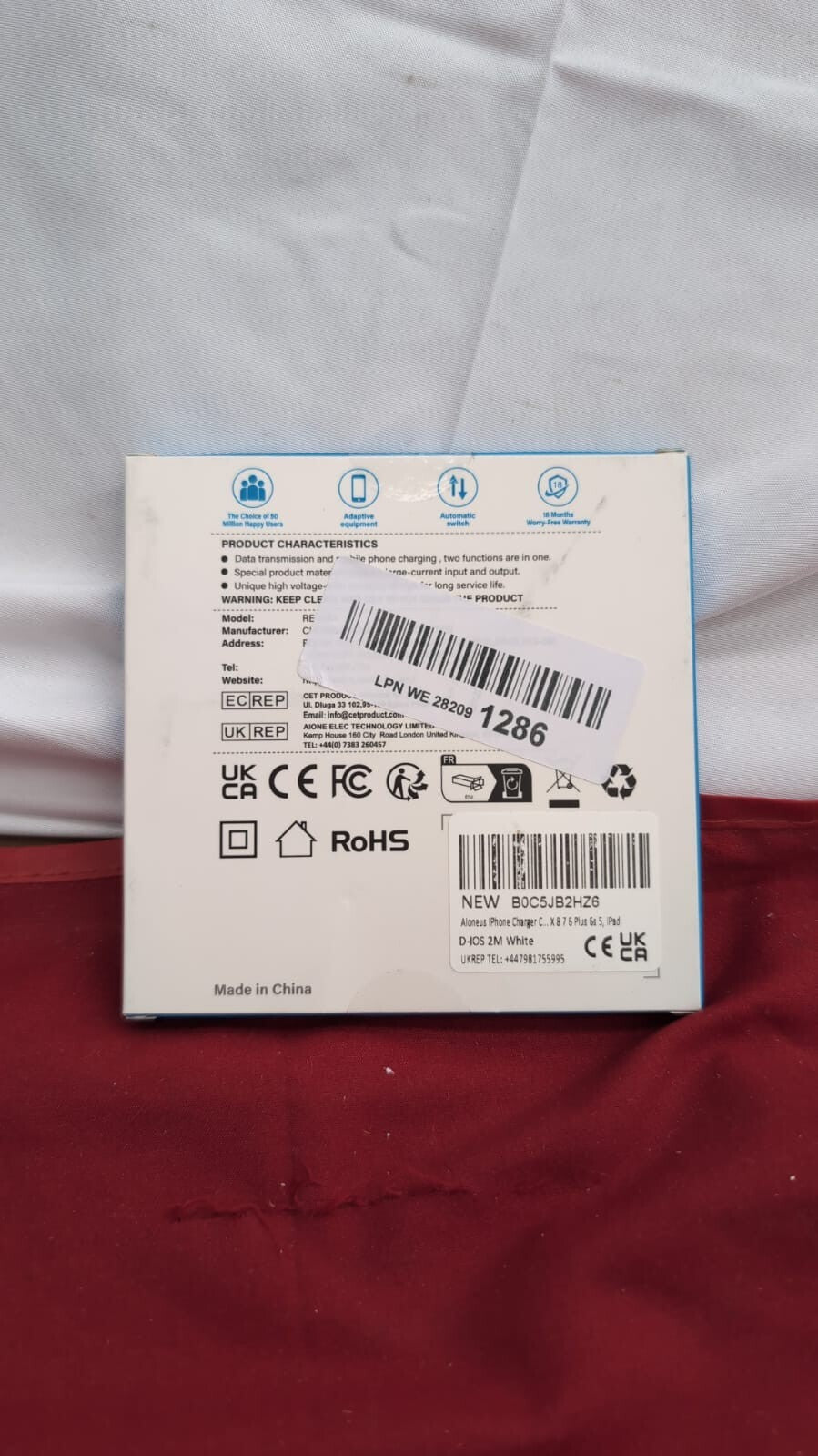 Aioneus iPhone Charger Cable 2M, MFi Certified Lightning  Fast Charging