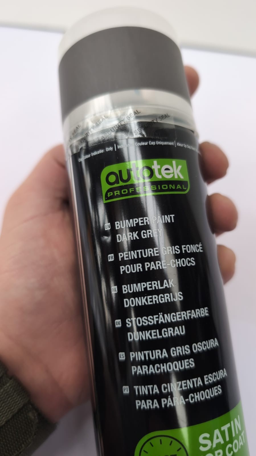 AutoTek Professional Satin Dark Grey Spray Paint, Aerosol Spray, 300ml