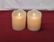 UNIVELA Flameless Candles, 3 X 4'' Flameless Candles with Remote, 2 Set