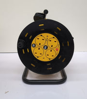 Extension Lead 30m Heavy Duty Cable Reel, 4 Socket Cord Reel UK Plug Socket