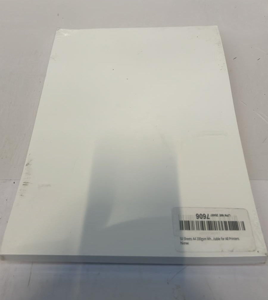 50 Sheets A4 200gsm White Card - Premium Thick Printing Paper