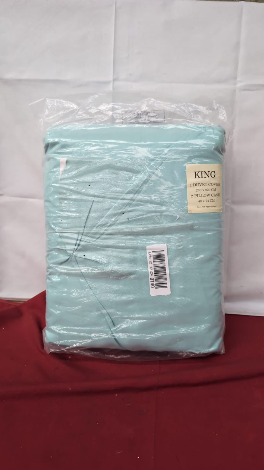 K&A® Pintuck Pinch Pleat King Duvet Set with Zipper Closure (packaging damaged)