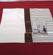 50x30 Pillow Covers Set of 2 Farmhouse Decor Stripe Patchwork Linen Gray