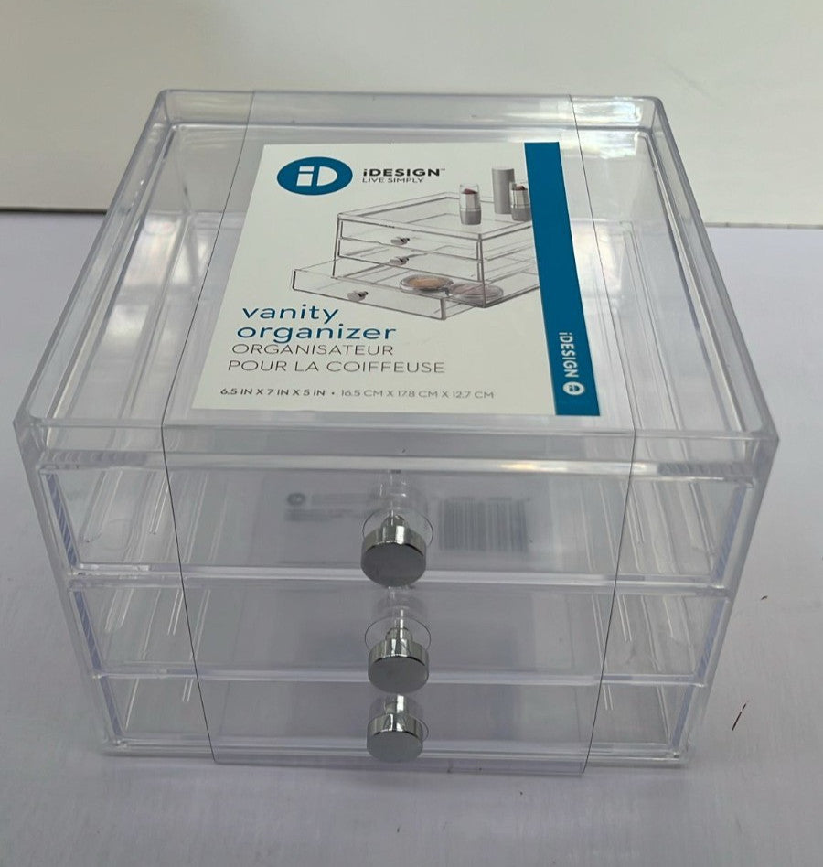 iDesign Clarity Jewellery Vanity Storage Box (6.5" x 7" x 5") Clear
