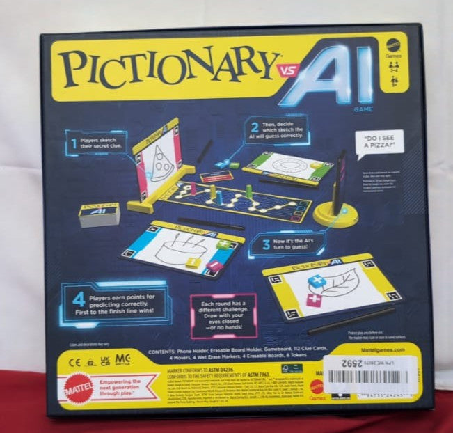 Pictionary Vs. AI Family Game for Kids and Adults and Night (missing one pen)