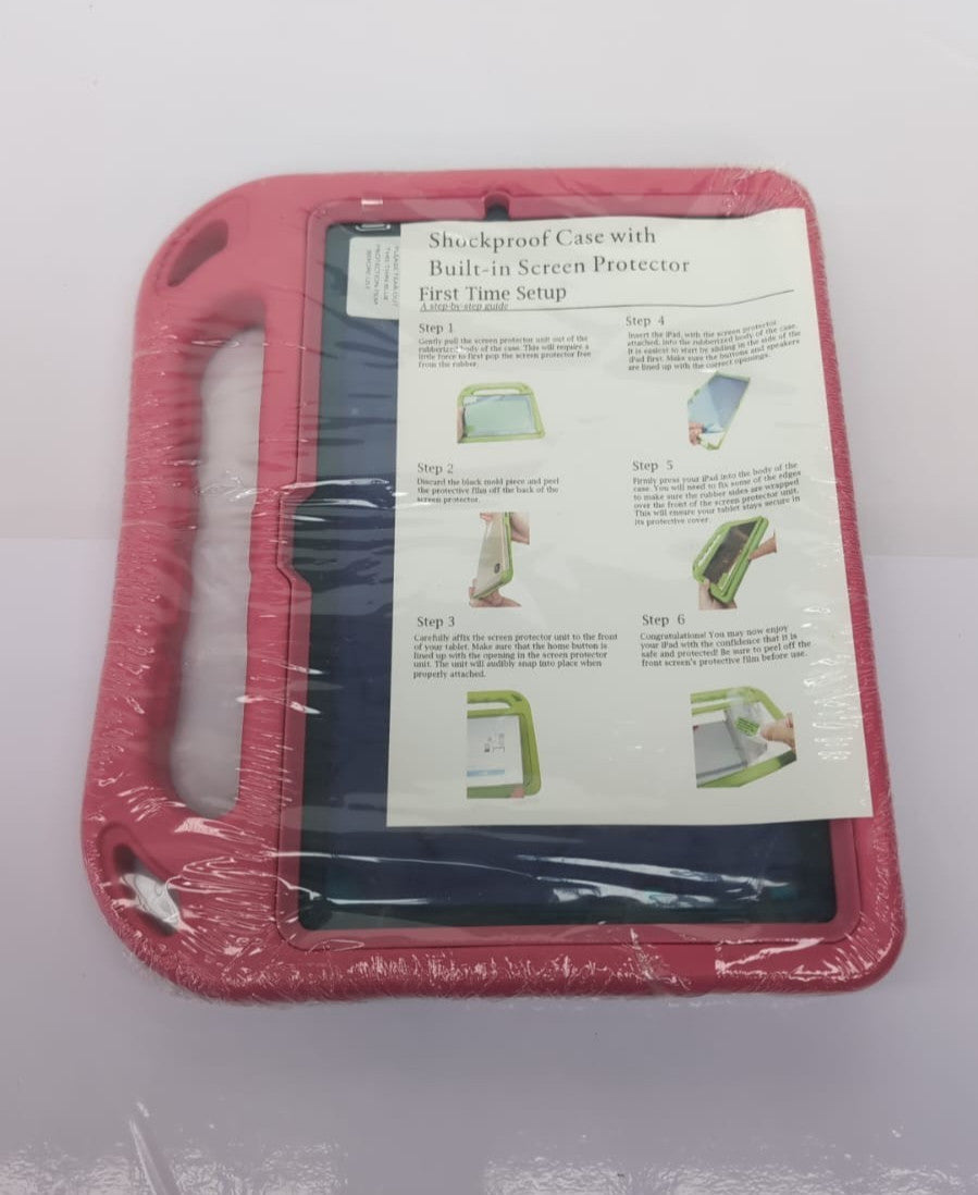 Kids Case with Screen Protector for iPad 9.7" 2018/2017,iPad Air 2, Rose Pink