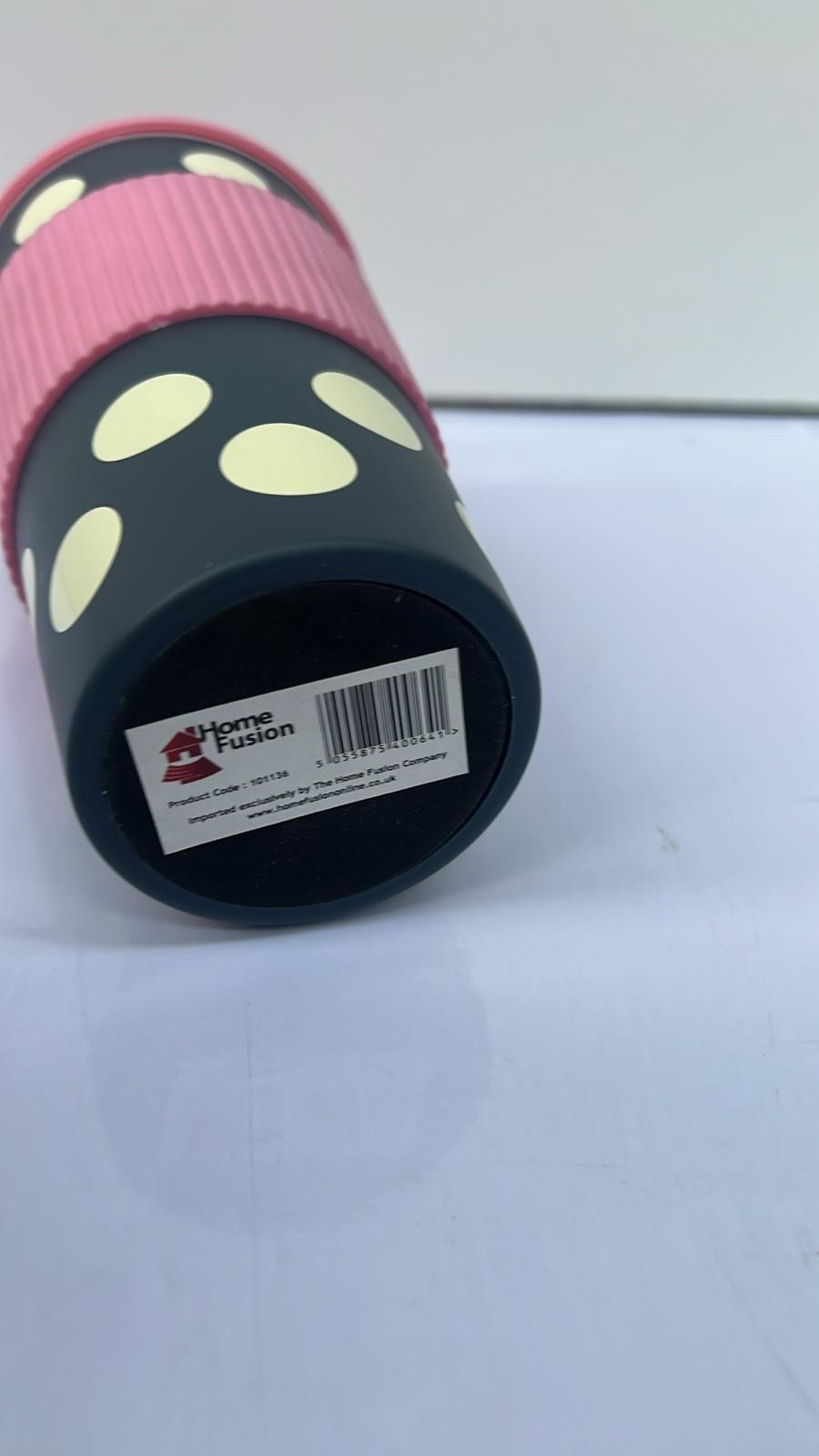 The Home Fusion Company Pink & Blue Polka Dot Thermal Insulated 400ml Tea Coffee