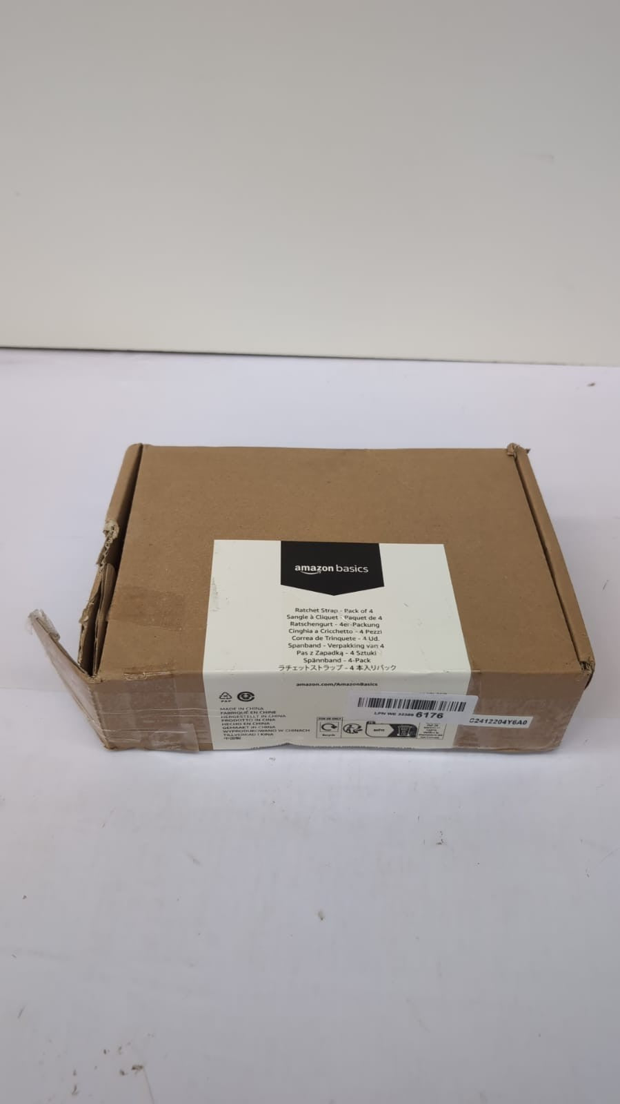 Amazon Basics Ratchet Strap, Pack of 4, Rachet(packaging damaged)