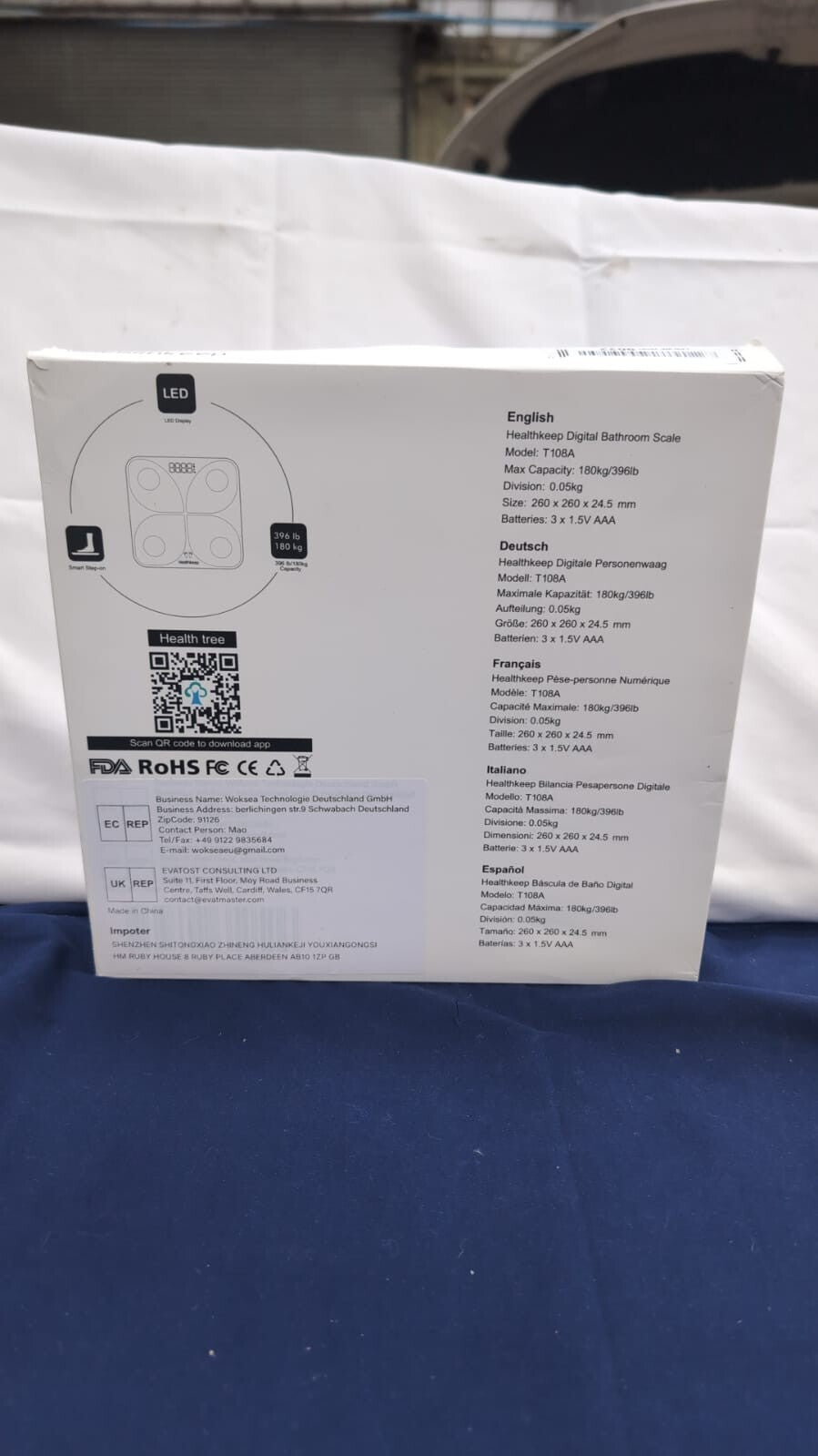Healthkeep Smart Body Fat Scale with Large VA Display Composition Metrics