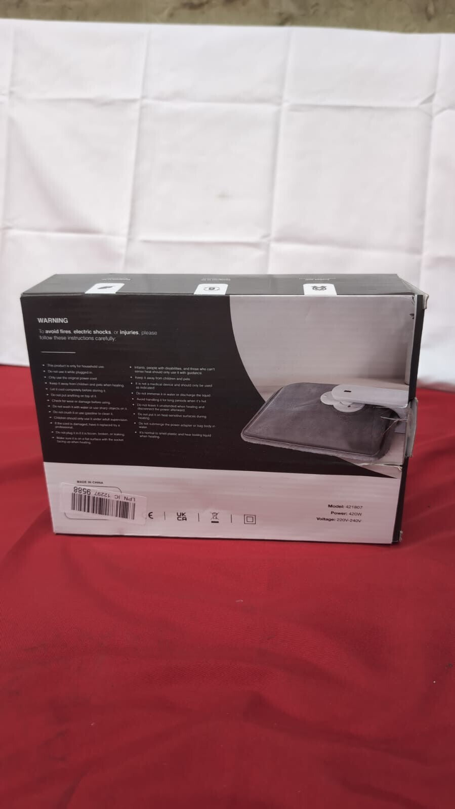 KEPLIN Rechargeable Electric Hot Water Bottle Soft & Cosy (packaging damaged)