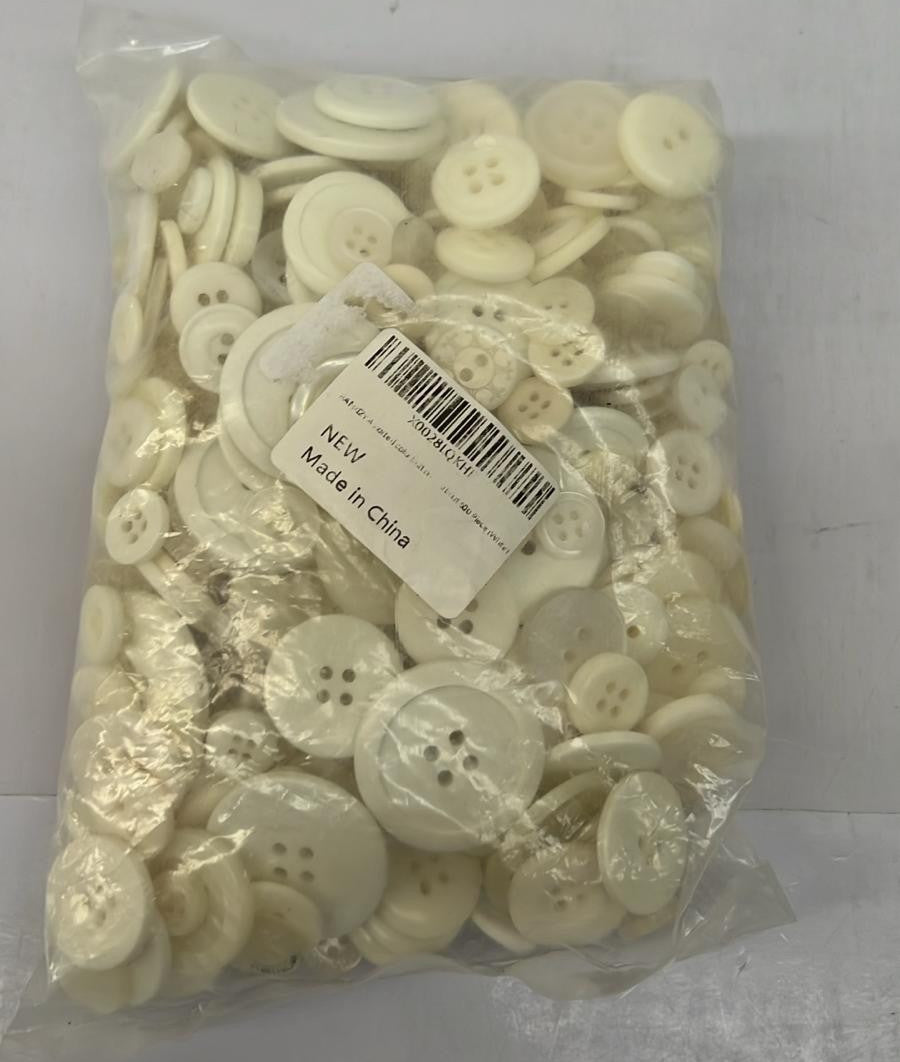 500Pcs Assorted Round Buttons for Crafts