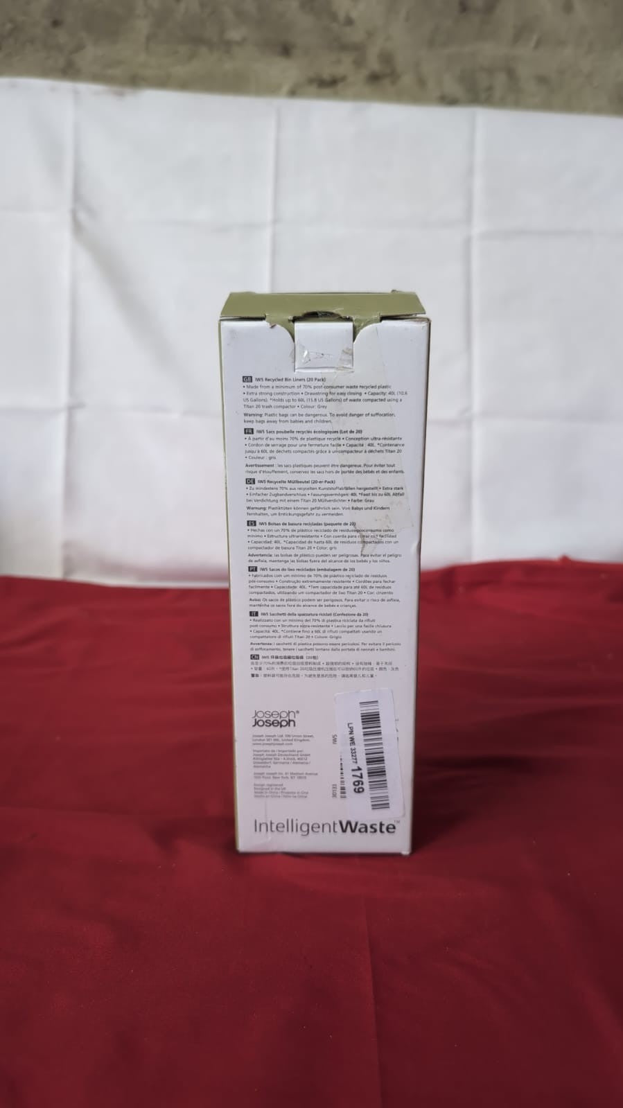 Joseph Joseph IW5 Eco Recycled plastic Bin Liners, With Tie