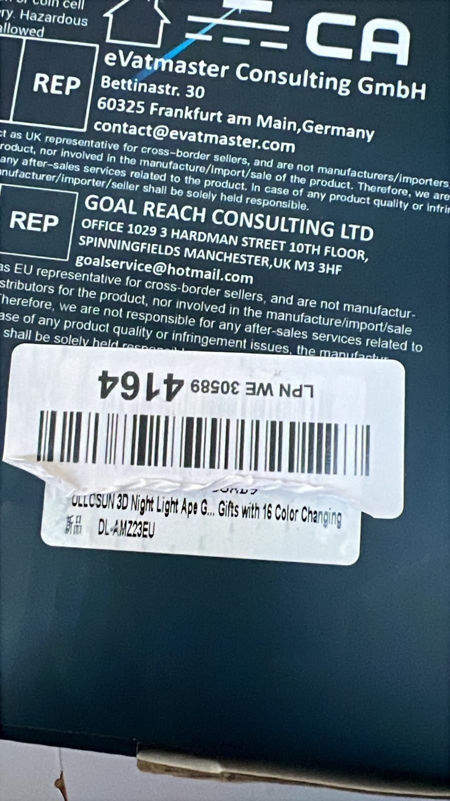 FULLOSUN 3D Night Light Monkey Gorilla LED Night Light Baby Nursery Monkey Lamp