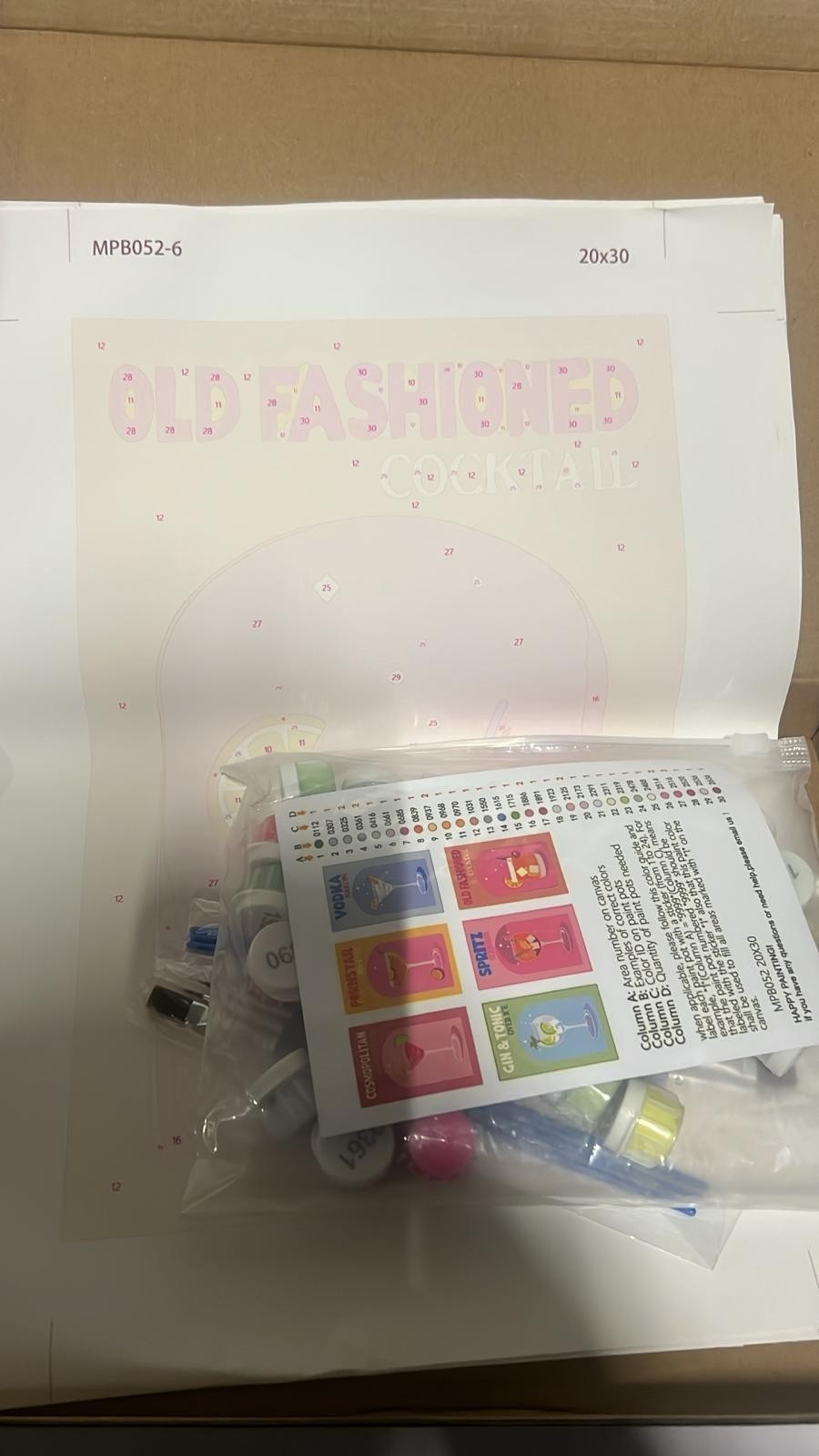 Cocktail Paint by Numbers, Paint by Numbers for Adults Cocktails for Adults