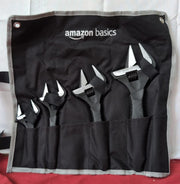 Amazon Basics 4-Piece Plumbing Adjustable Wrench with Soft Grip, Wide Mouth