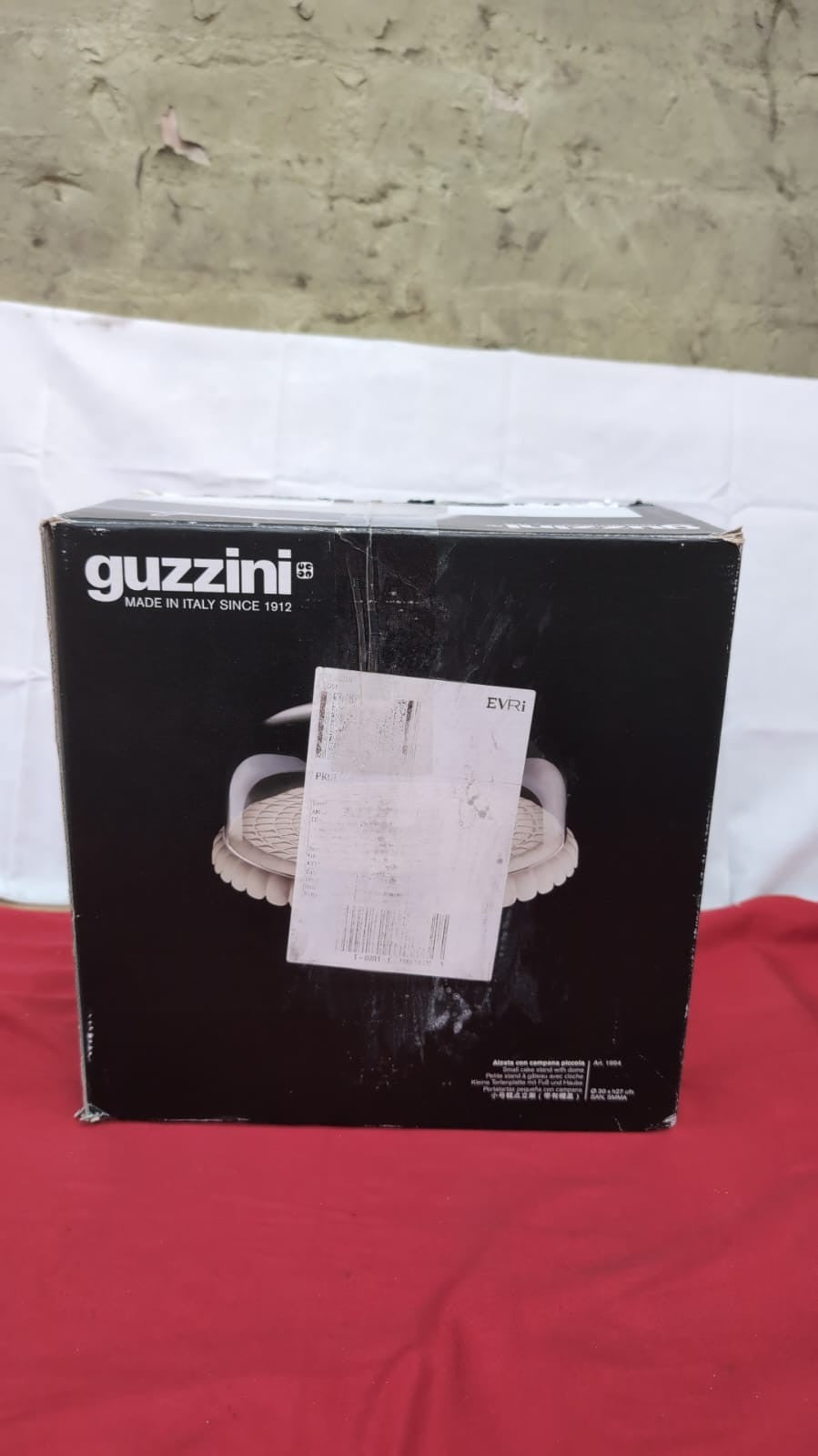 Guzzini Cake Stand, Acrylic, White, 30 cm(top lid scuffed-USED)