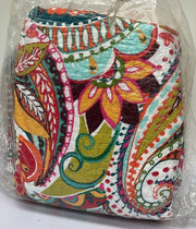 Qucover Cotton Quilts Sets, Multicolor Paisley Pattern Red