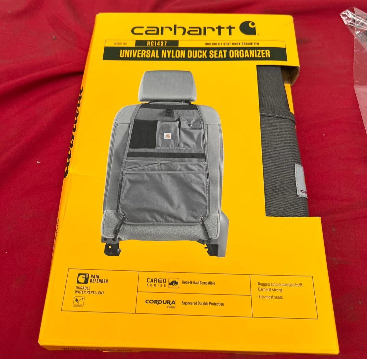 Carhartt Universal Nylon Duck Seat Back Organizer, Gravel