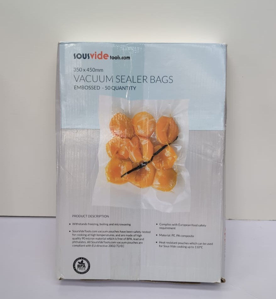 SousVideTools | Vacuum Sealer Bags | Pack of 50 35cm x 45cm (packaging damaged)