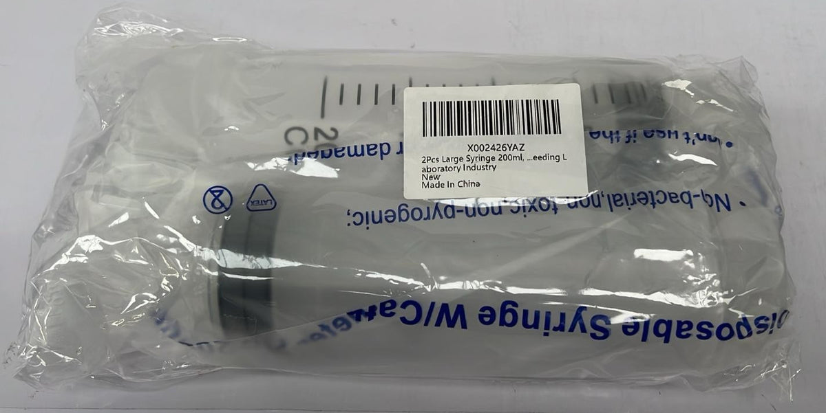 200ml Syringe, Large Syringe 2pcs Plastic Syringes