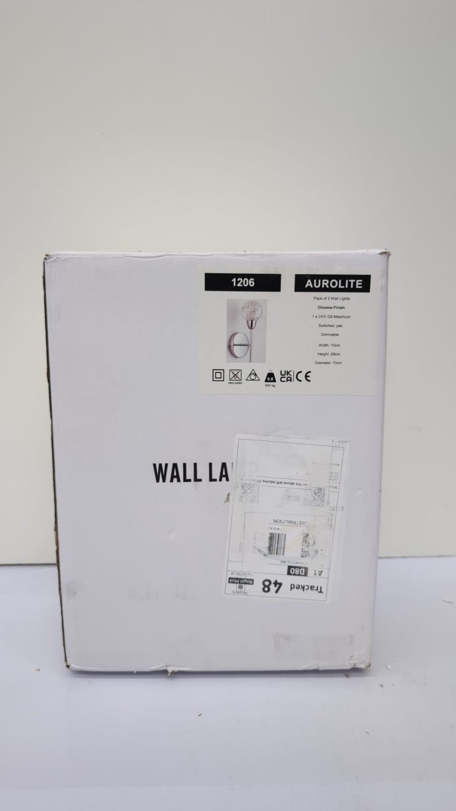 Modern Wall Lights Set of 2, BOLLA Wall Lamp, G9 Bulb Cap(box damaged)