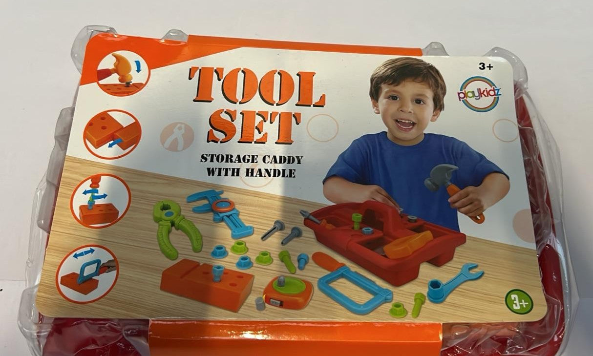 Playkidiz Kids Tool Set - Tool Box Set: Great Construction Toy Tools for Kids