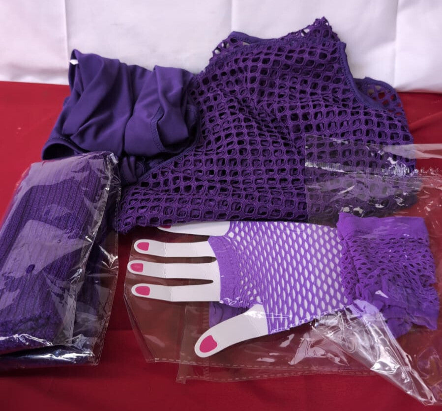 80s workout/dance Costume for Women, Party Accessory Set with  Tutu, Skirt Waist