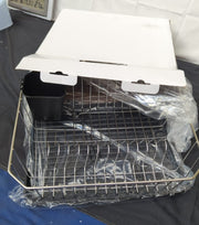 Stainless Steel Dish Drainer w/ Plastic Drip Tray & Cutlery Holder (BOXDAMAGED)