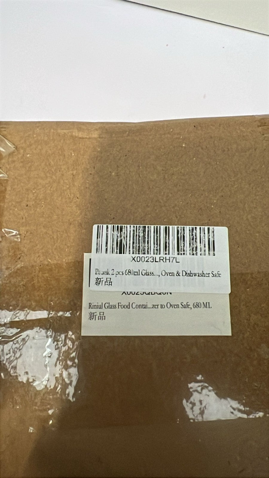 2 Pack 680ml Glass Food Storage Containers with Lids, Reusable