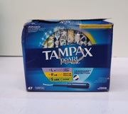 Tampax Pearl Plastic Tampons, Multipack, RegularSuper Absorbency47(BOX DAMAGED)