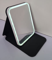 Vanity Mirror With Lights, Folding Tabletop Rechargeable (BOX DAMAGED)