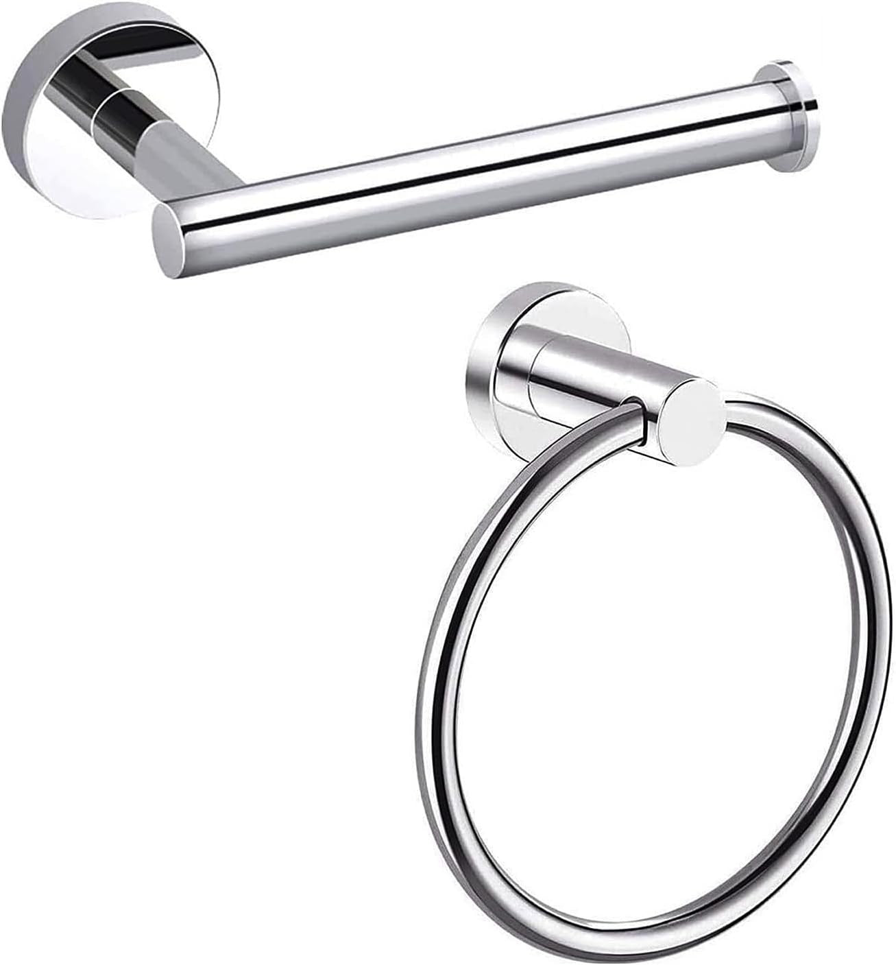 Sulives Toilet Roll Holder & Towel Ring & Toilet Paper Holder, Wall Mounted