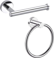 Sulives Toilet Roll Holder & Towel Ring & Toilet Paper Holder, Wall Mounted