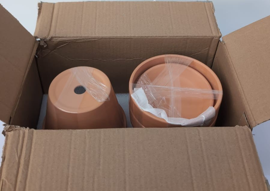 Pot for Plant- 4 Pack Large Terra Cotta Plant Pot with Drain