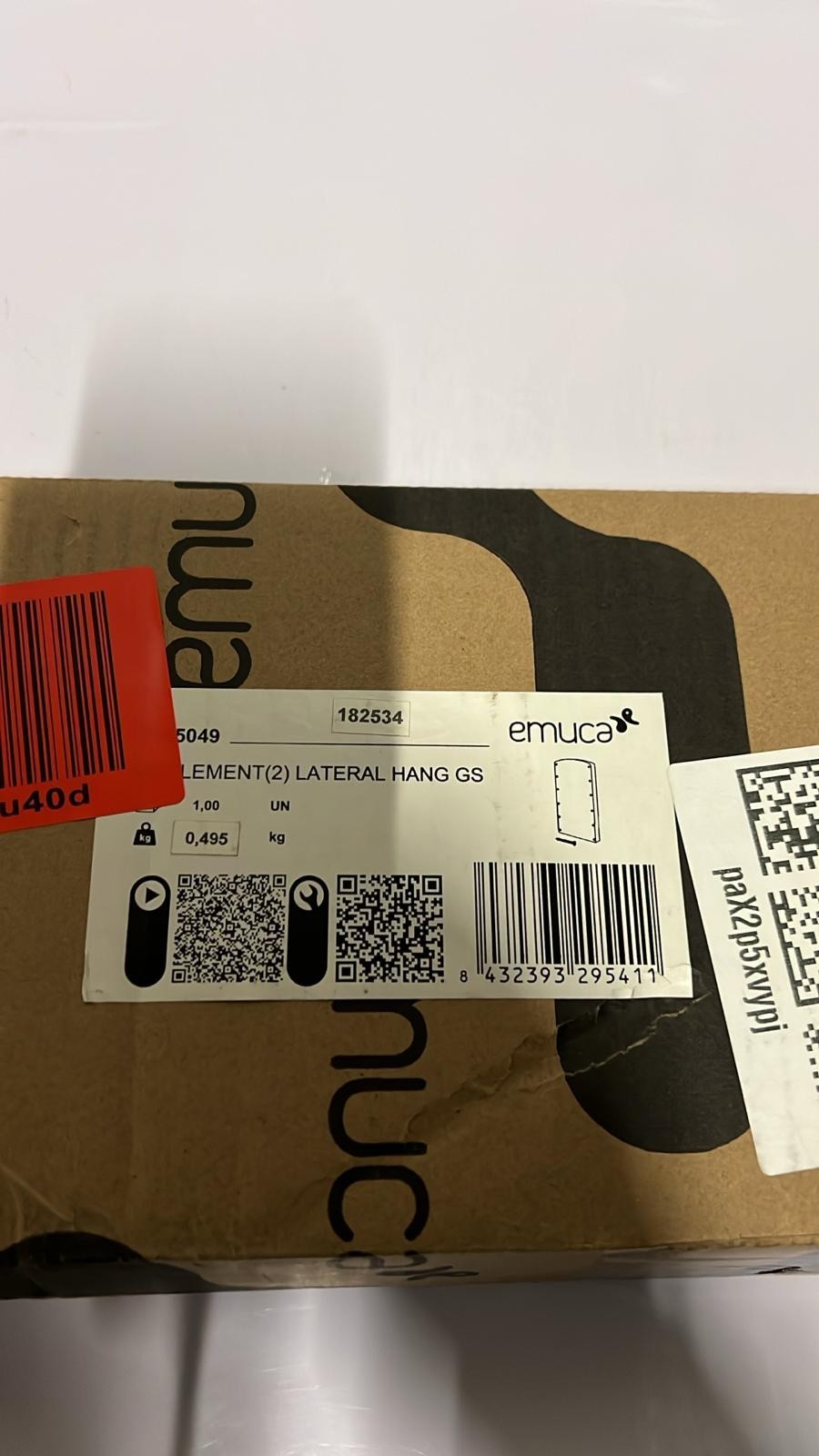 Emuca - Pair of Side Plates for Wardrobe Folding Pull Down Rail (BOX DAMAGED)